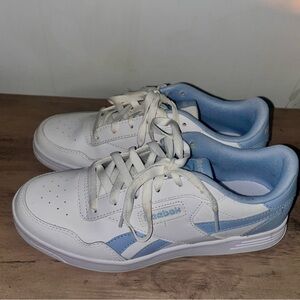 Reebok White and Light Blue Sneakers
